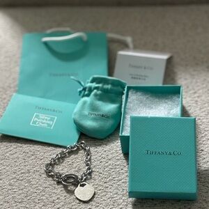 Stainless Steel Charm Bracelet with Heart Tag & Gift set